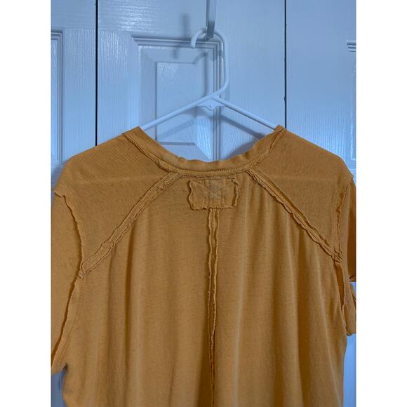 Free People We the Free Orange Oversized Slub Tee XS - Picture 5 of 7